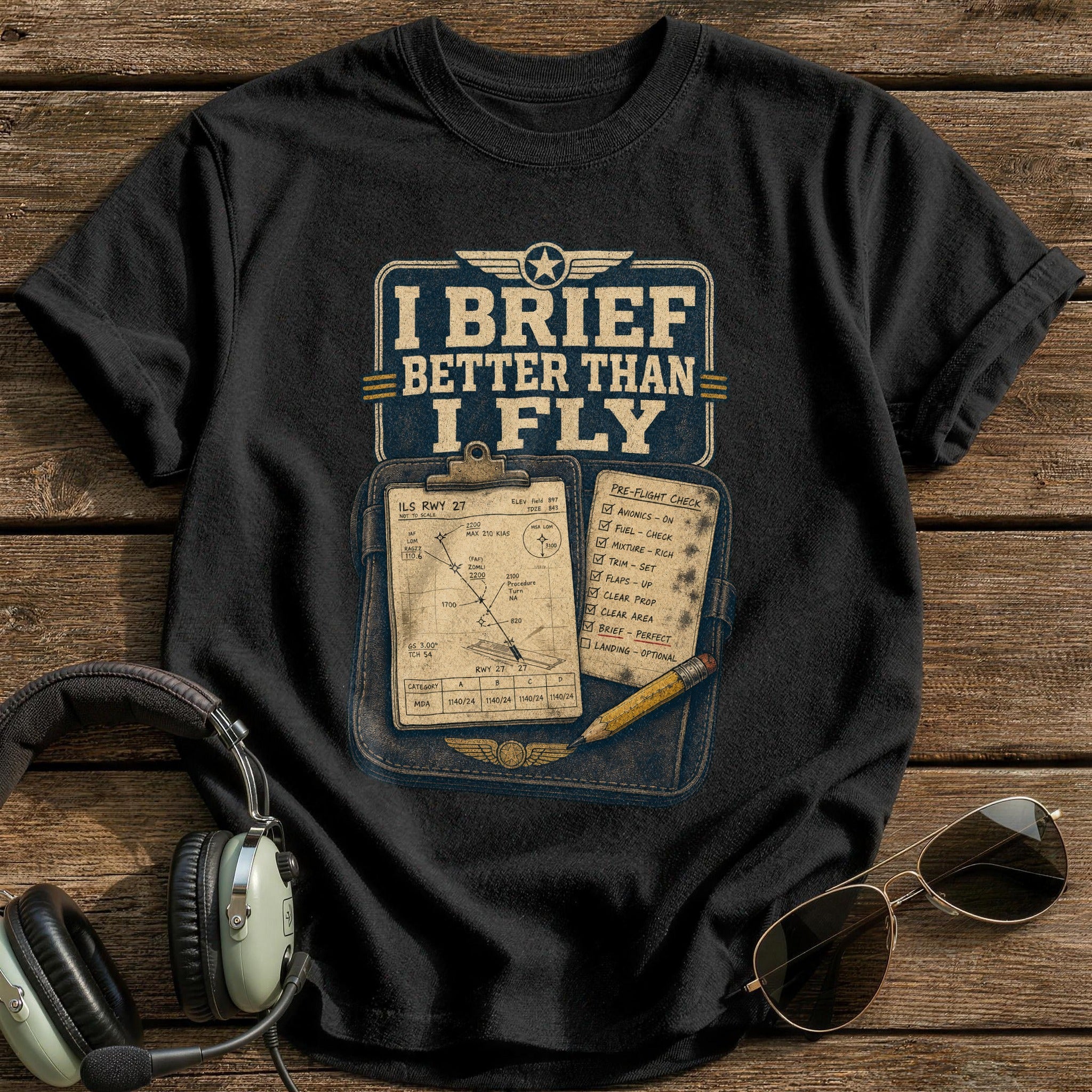 I Brief Better Than I Fly T-Shirt - Black