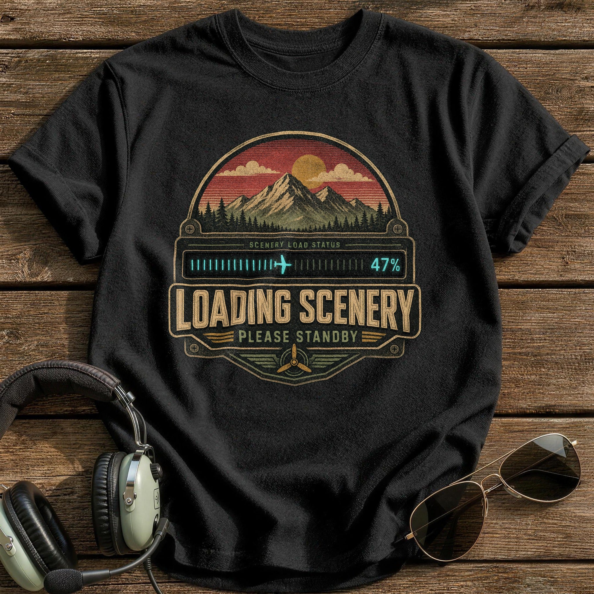 Loading Scenery T-Shirt - Black