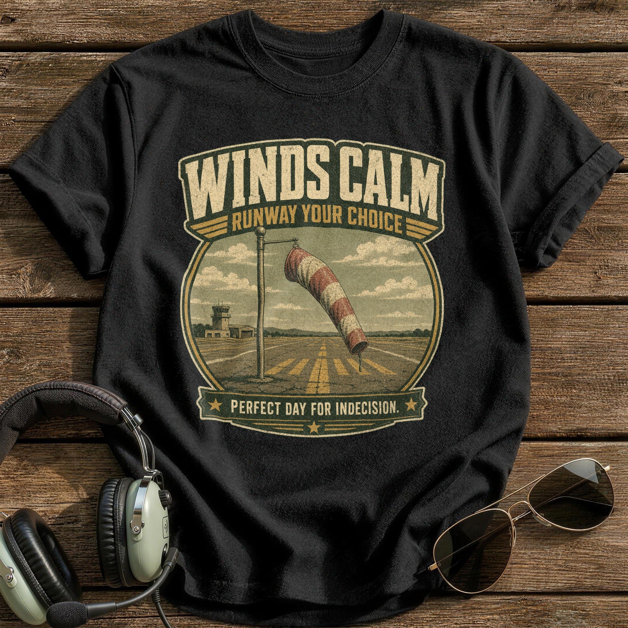 Winds Calm T-Shirt - Black