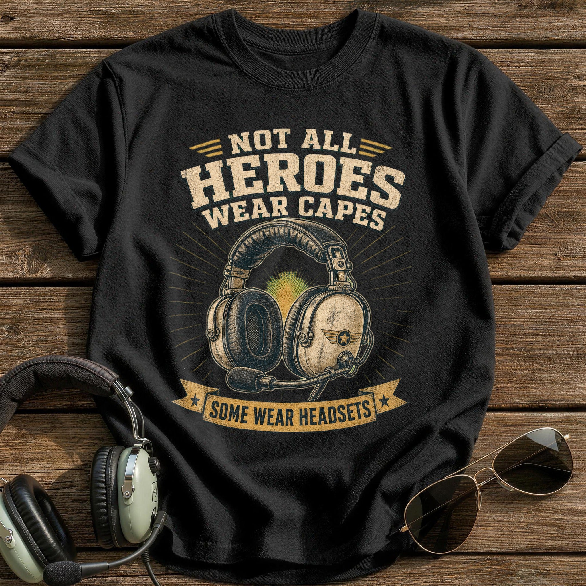 Not All Heroes Wear Capes T-Shirt - Black