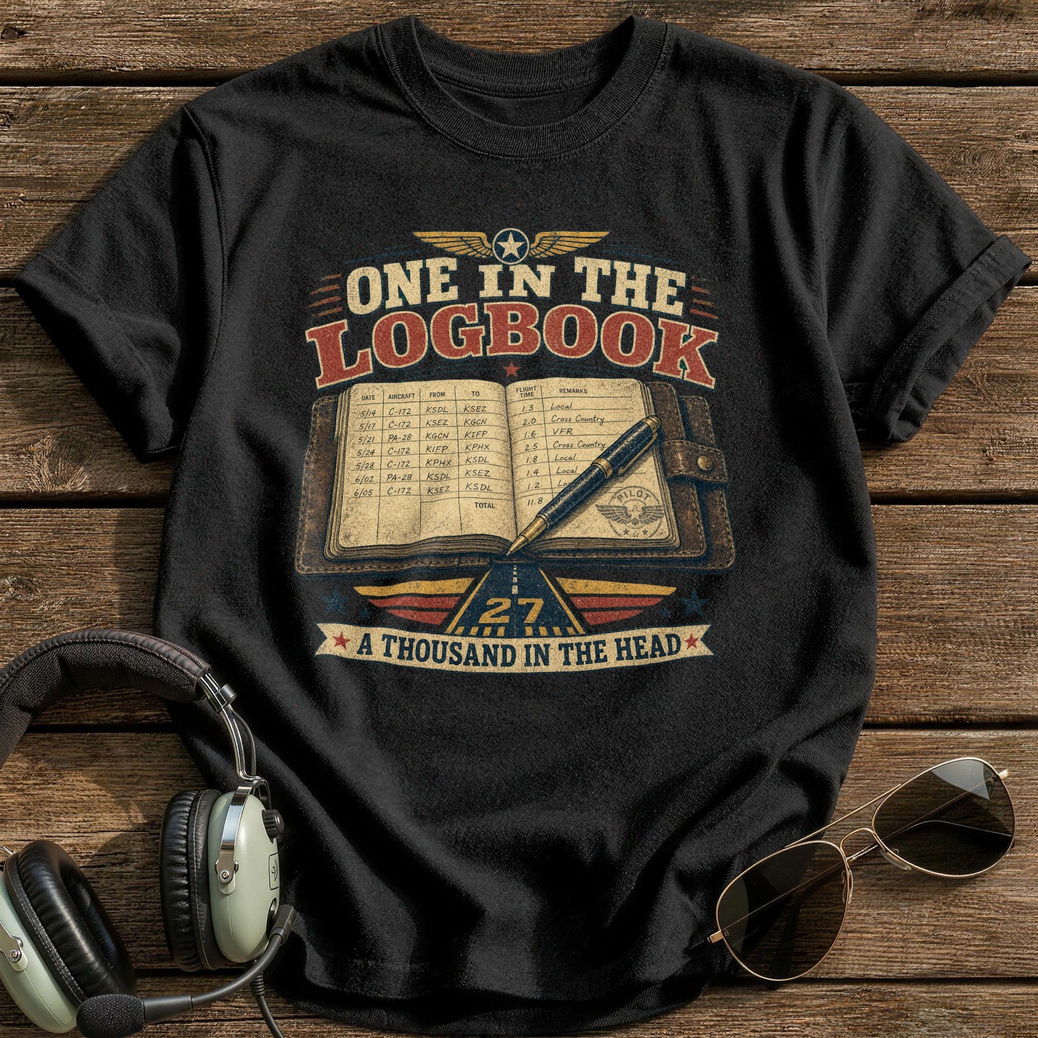 One in the Logbook T-Shirt - Black
