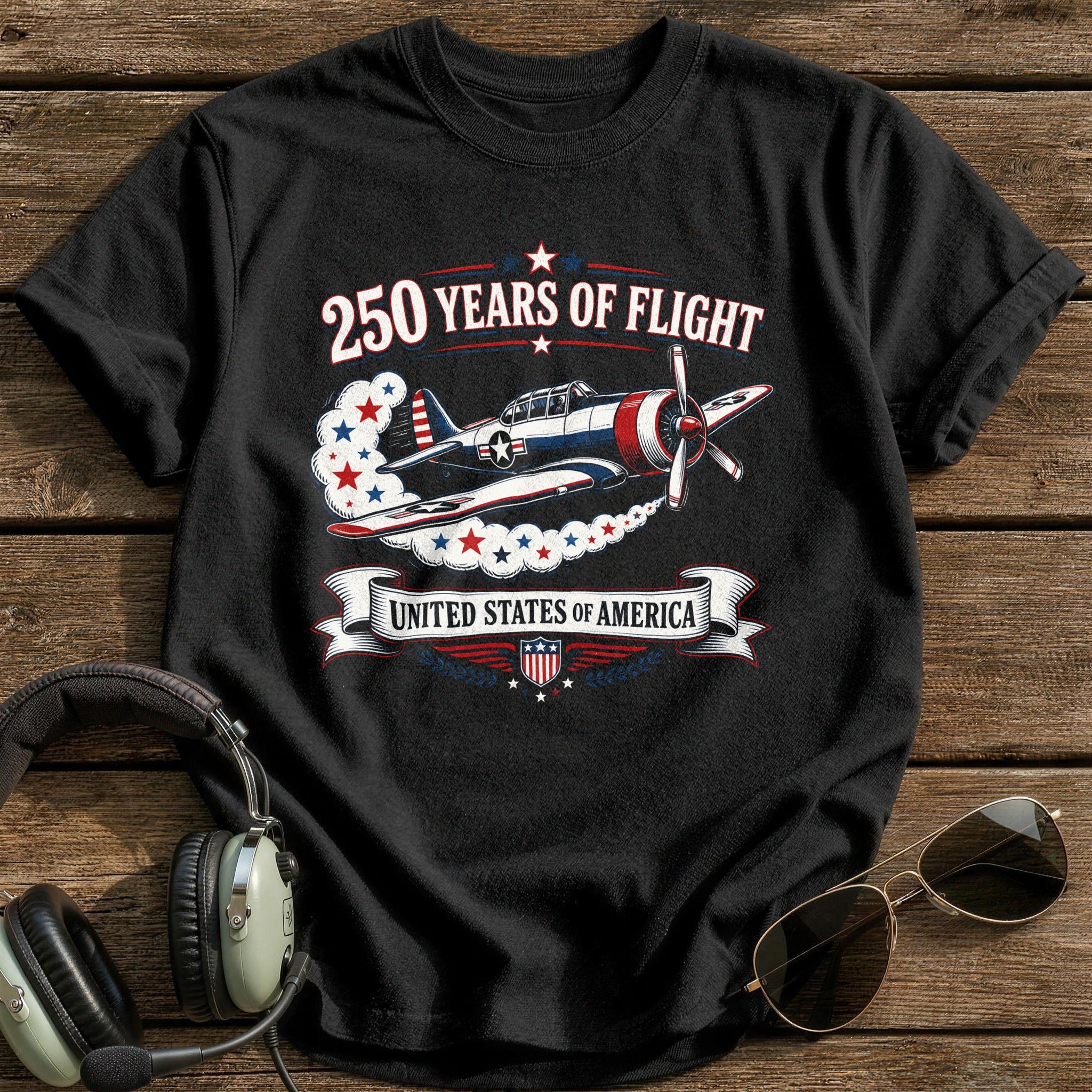 250 Years Of Flight T-Shirt - Black