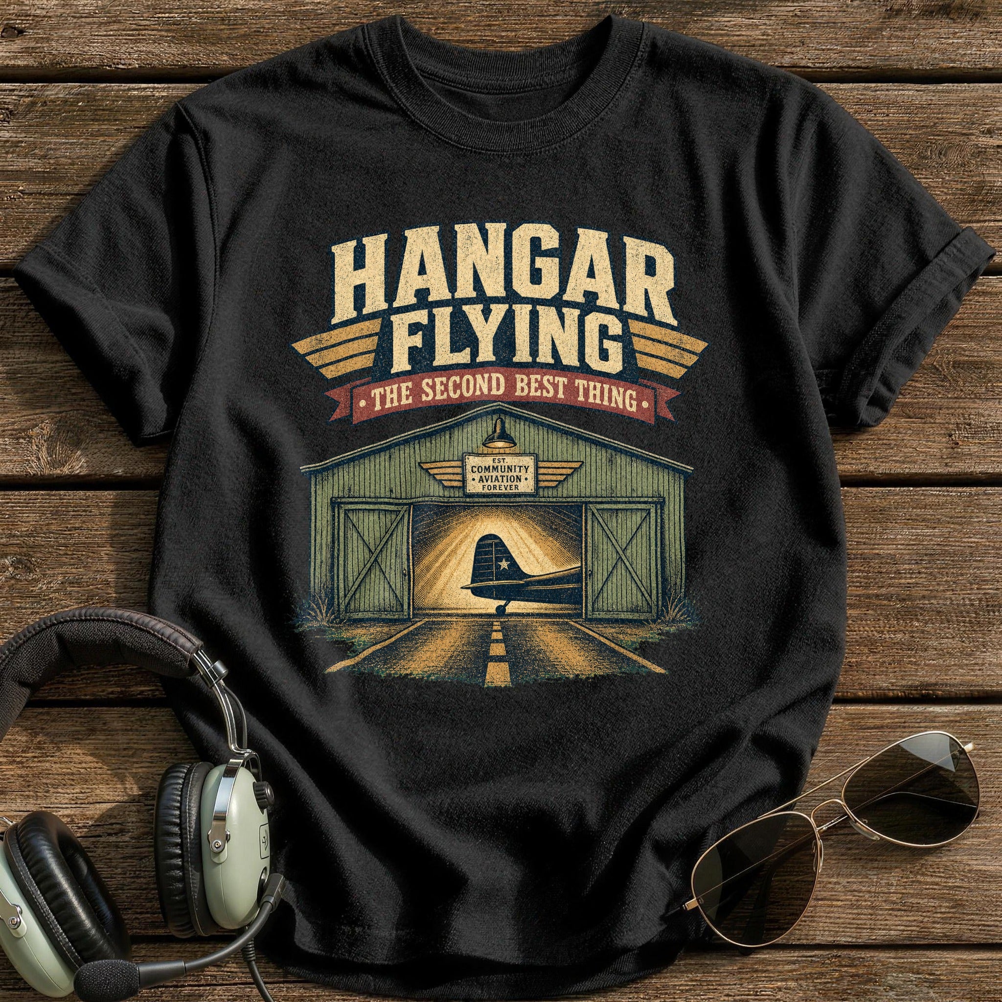Hangar Flying T-Shirt - Black