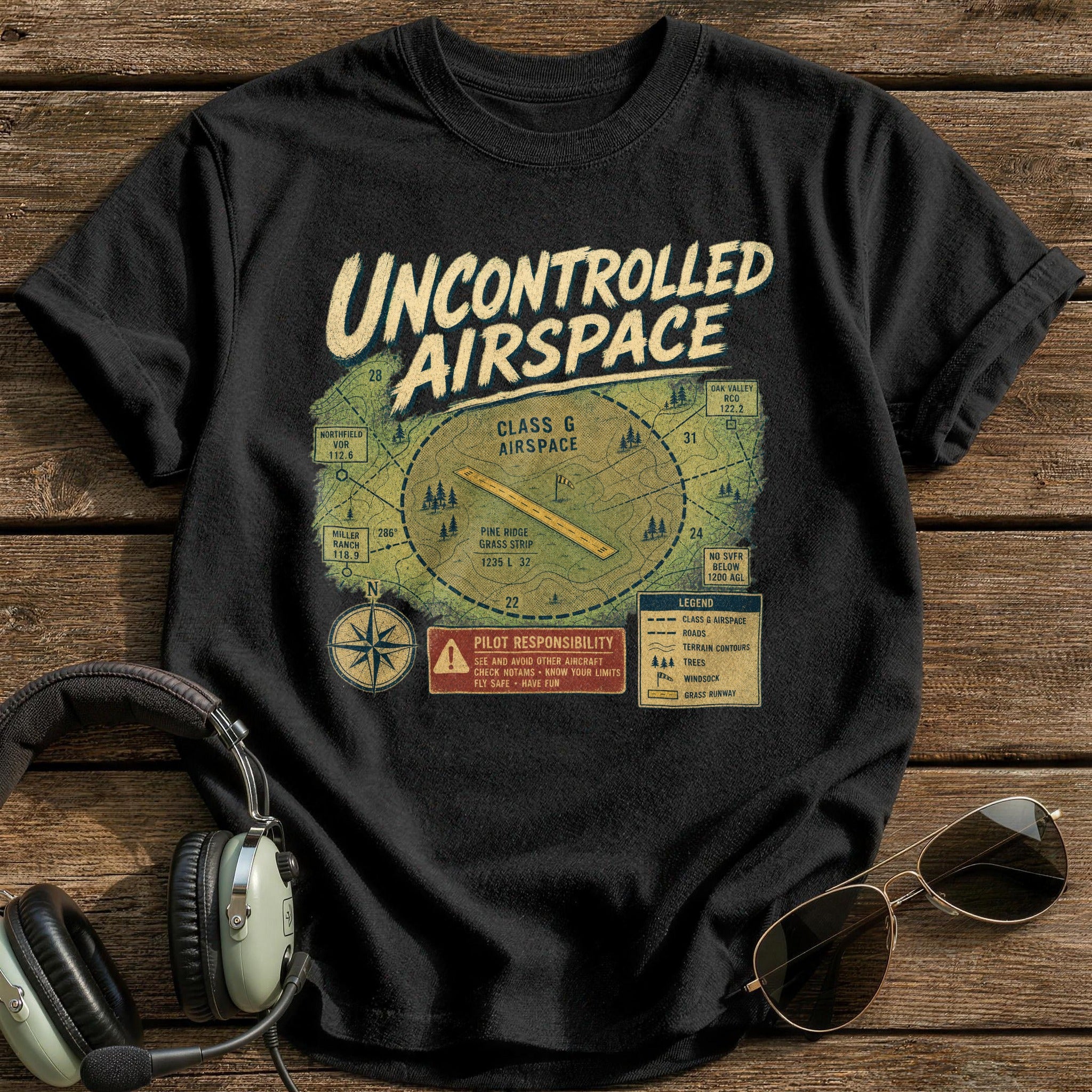 Uncontrolled Airspace T-Shirt - Black