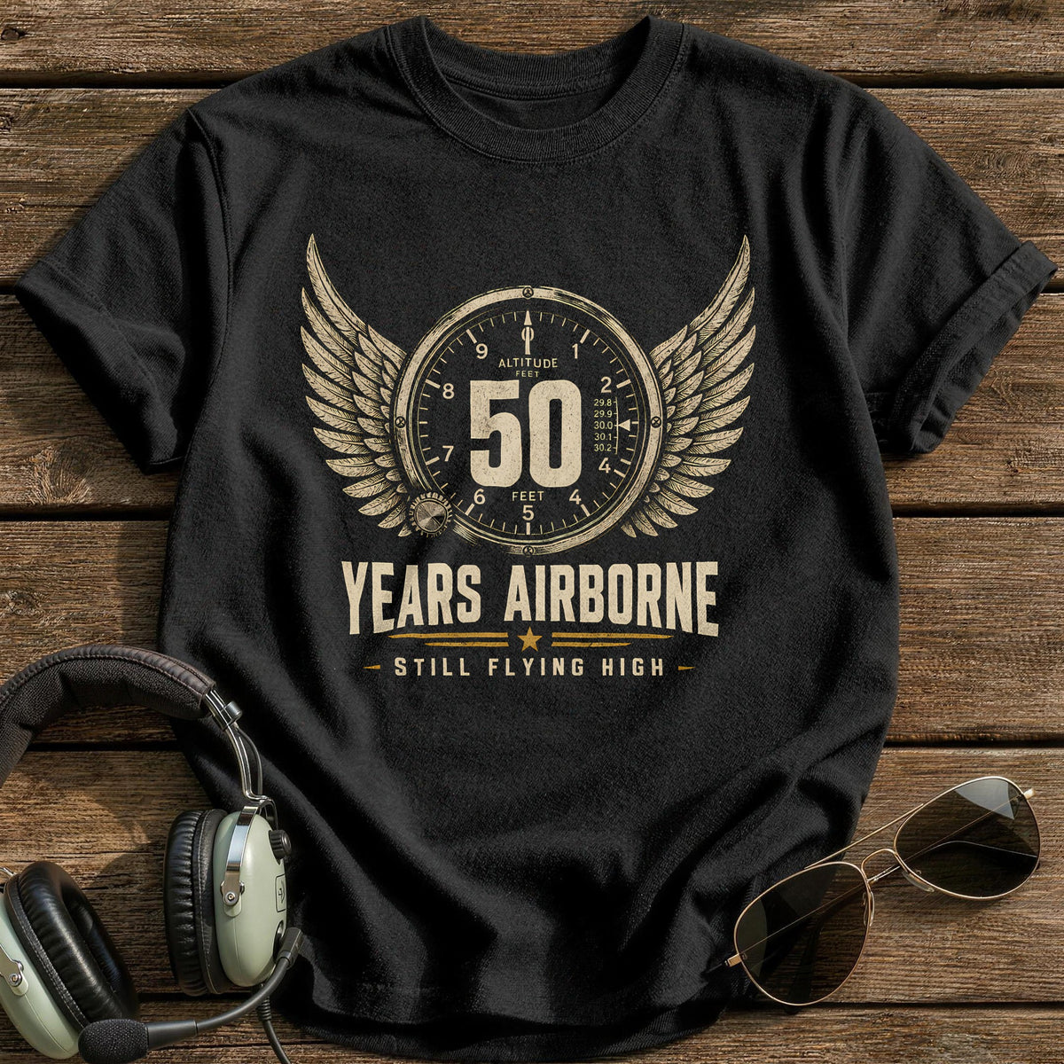 50 Still Flying T-Shirt - Black