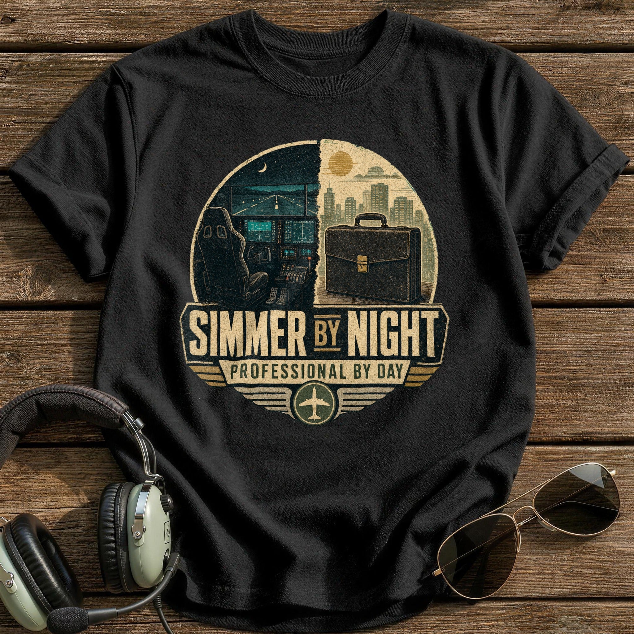 Simmer By Night T-Shirt - Black