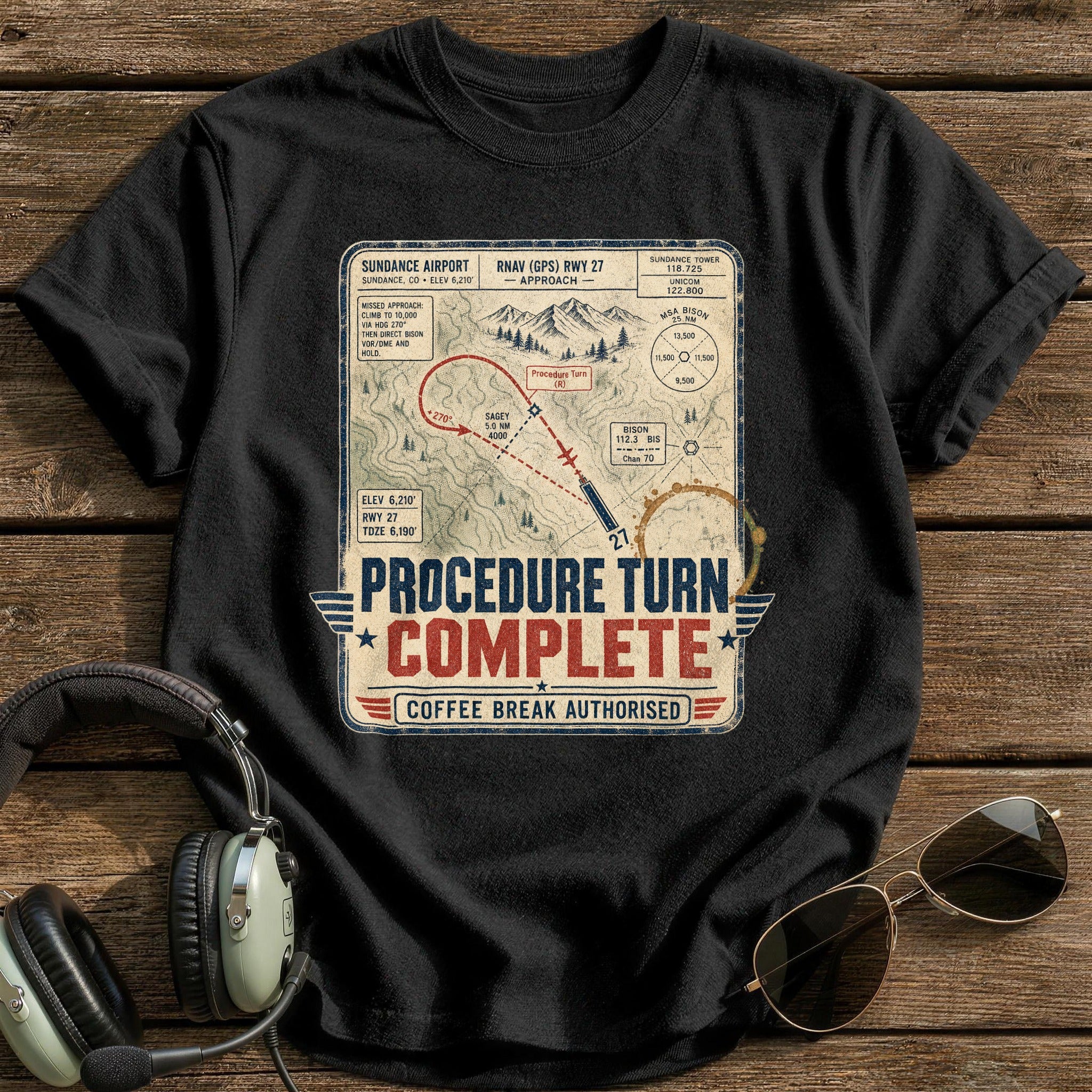 Procedure Turn Complete T-Shirt - Black