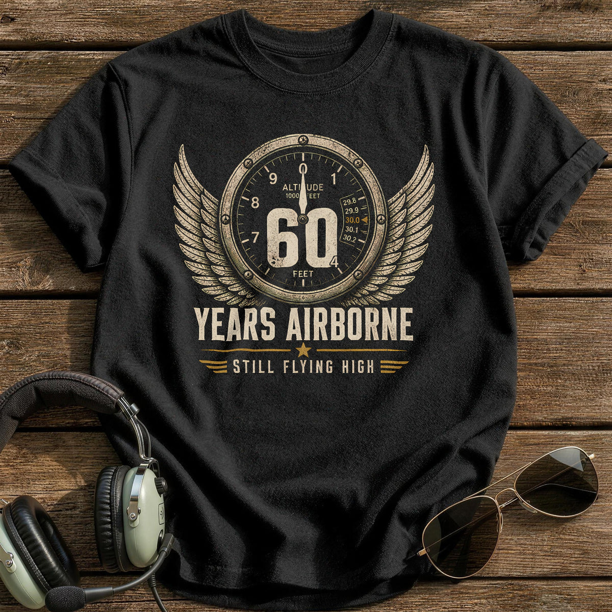 60 Still Flying T-Shirt - Black
