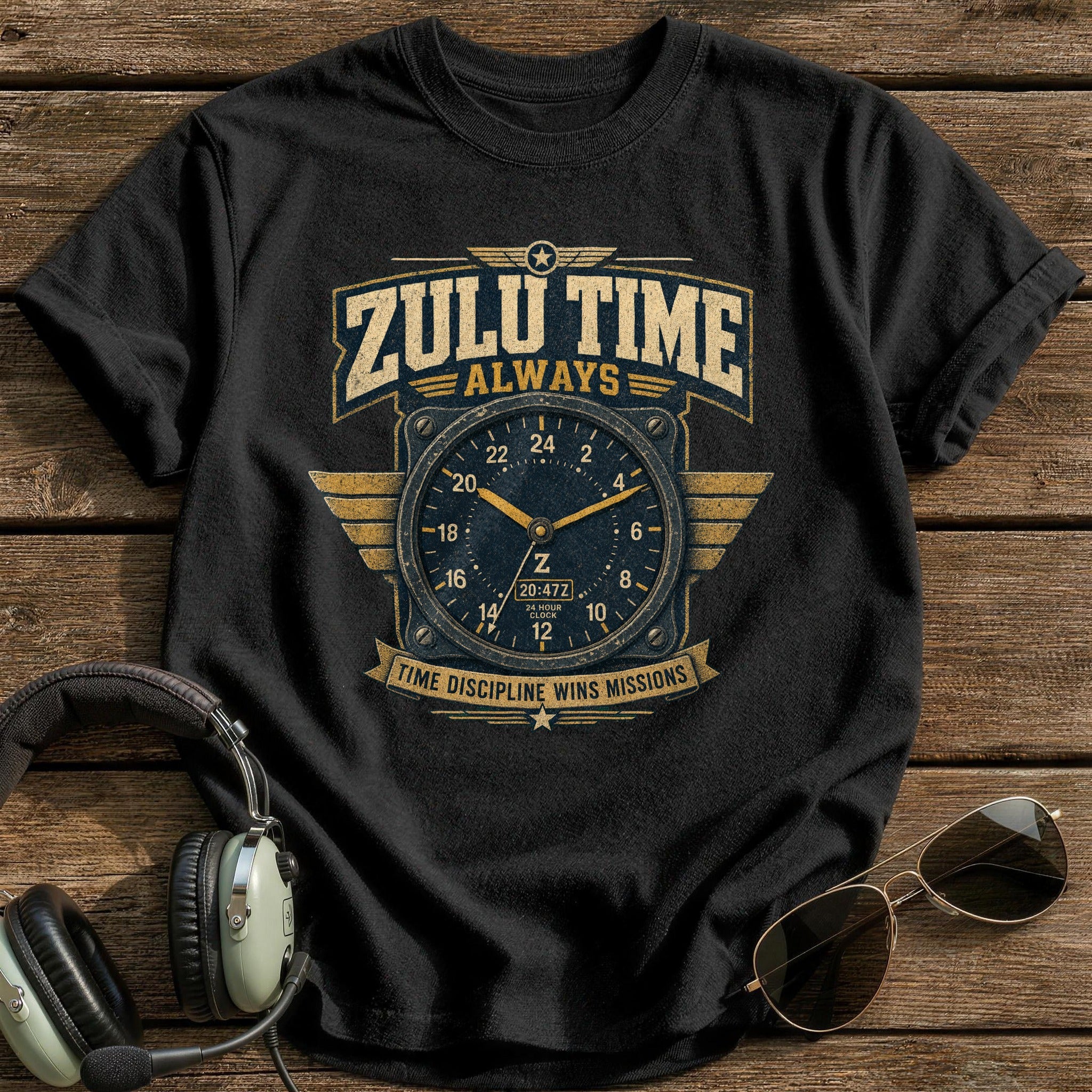 Zulu Time T-Shirt - Black