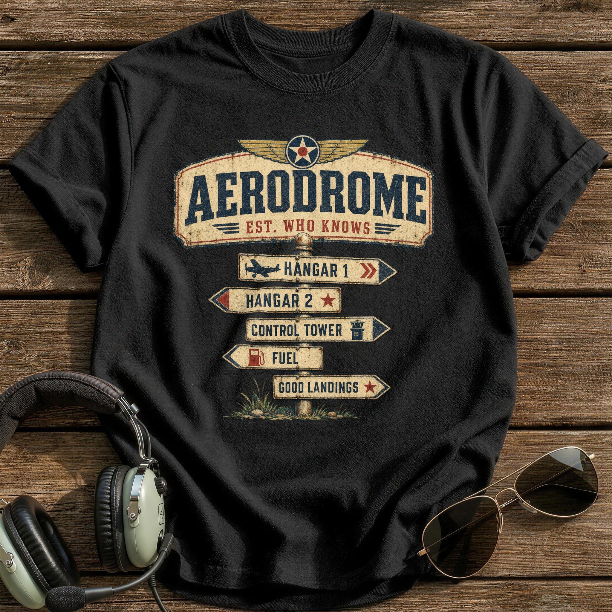 Aerodrome T-Shirt - Black