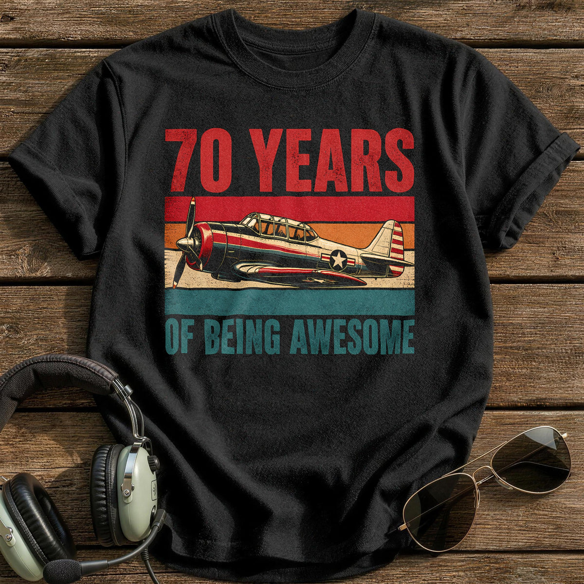 70 Being Awesome T-Shirt - Black