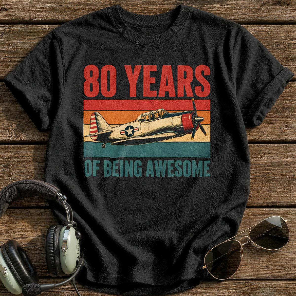 80 Being Awesome T-Shirt - Black