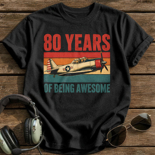 80 Being Awesome T-Shirt - Black