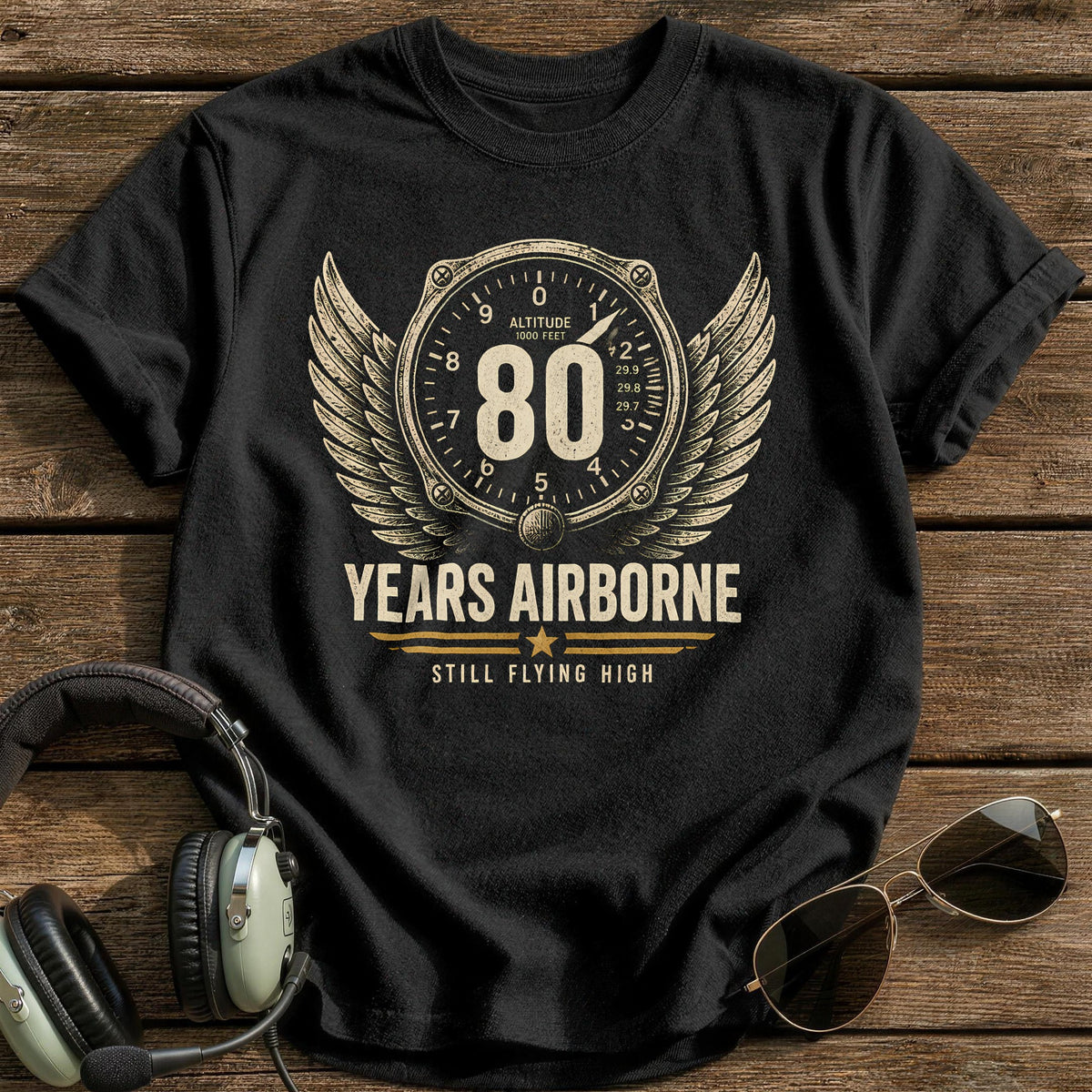 80 Still Flying T-Shirt - Black
