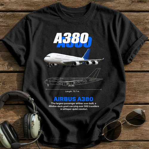 A380 96 T-Shirt - Black