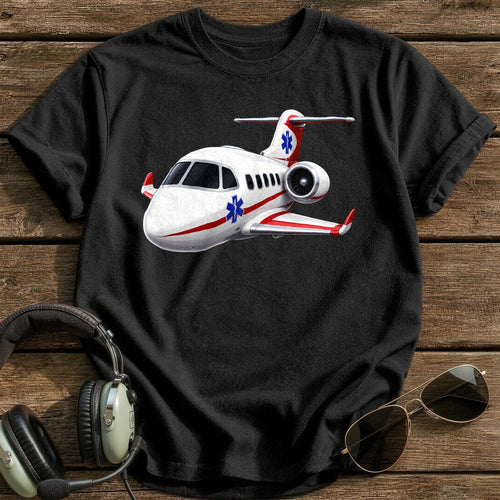 Air Ambulance Plane 70 T-Shirt - Black
