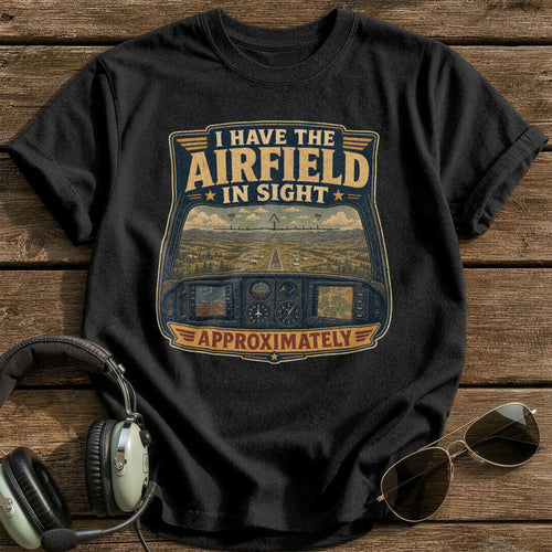 Airfield in Sight T-Shirt - Black