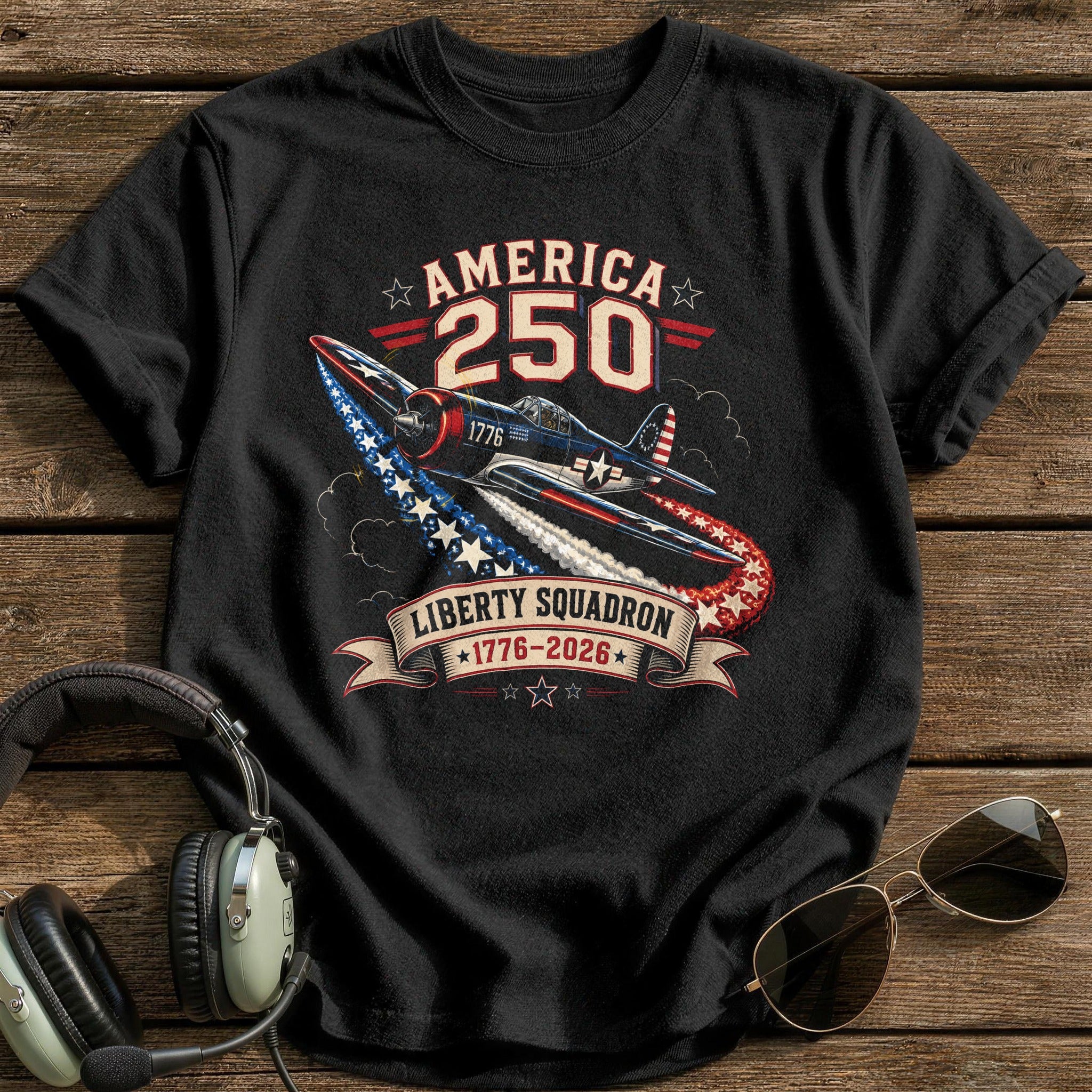 America 250 Liberty Squadron T-Shirt - Black