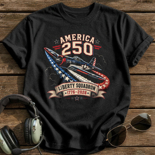 America 250 Liberty Squadron T-Shirt - Black