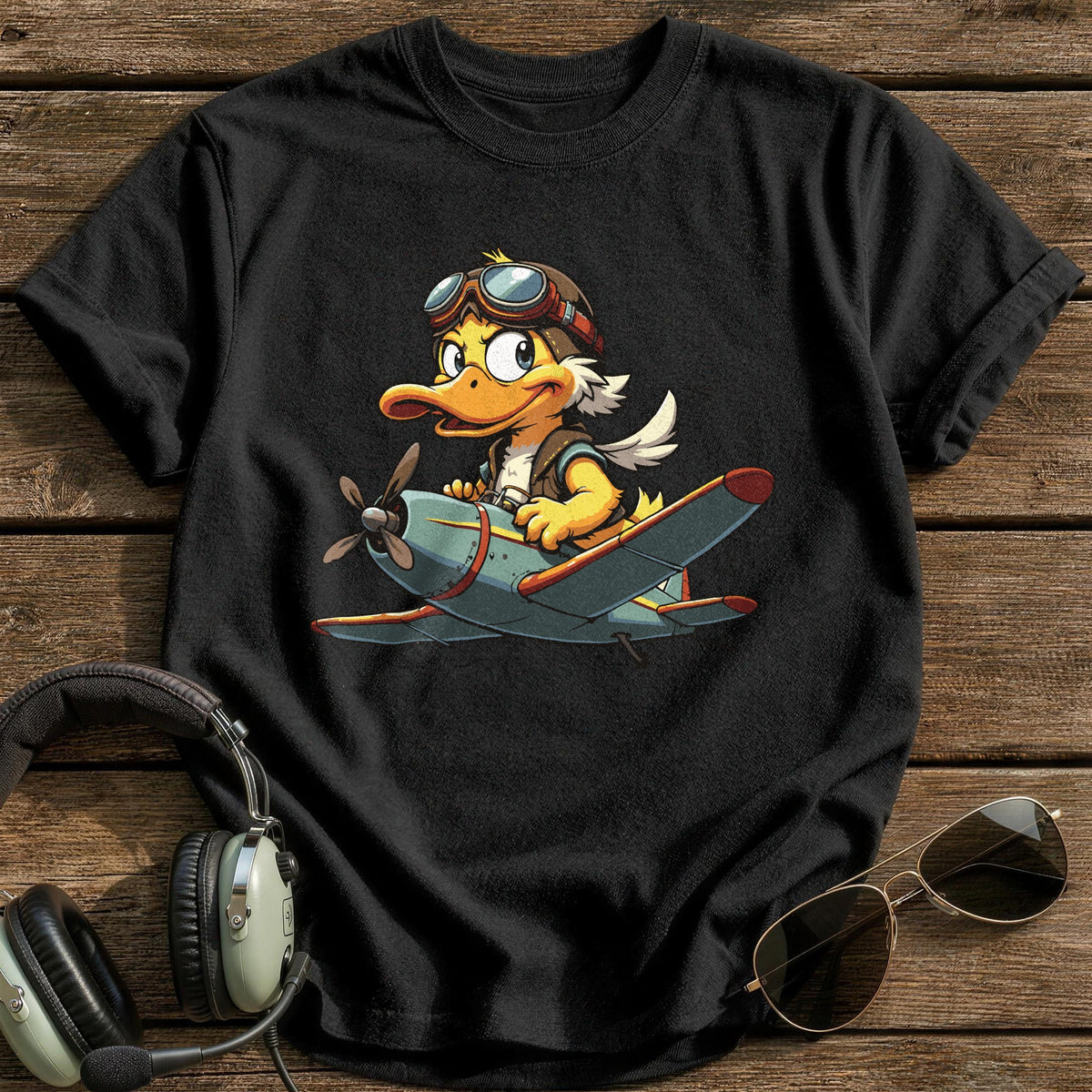 Angry Duck Pilot T-Shirt - Black
