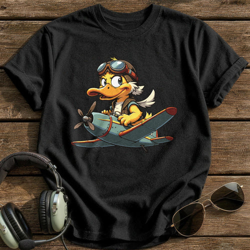 Angry Duck Pilot T-Shirt - Black