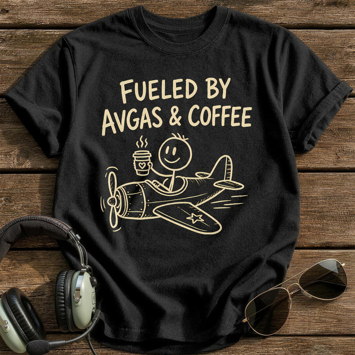 Avgas Coffee 36 T-Shirt - Black