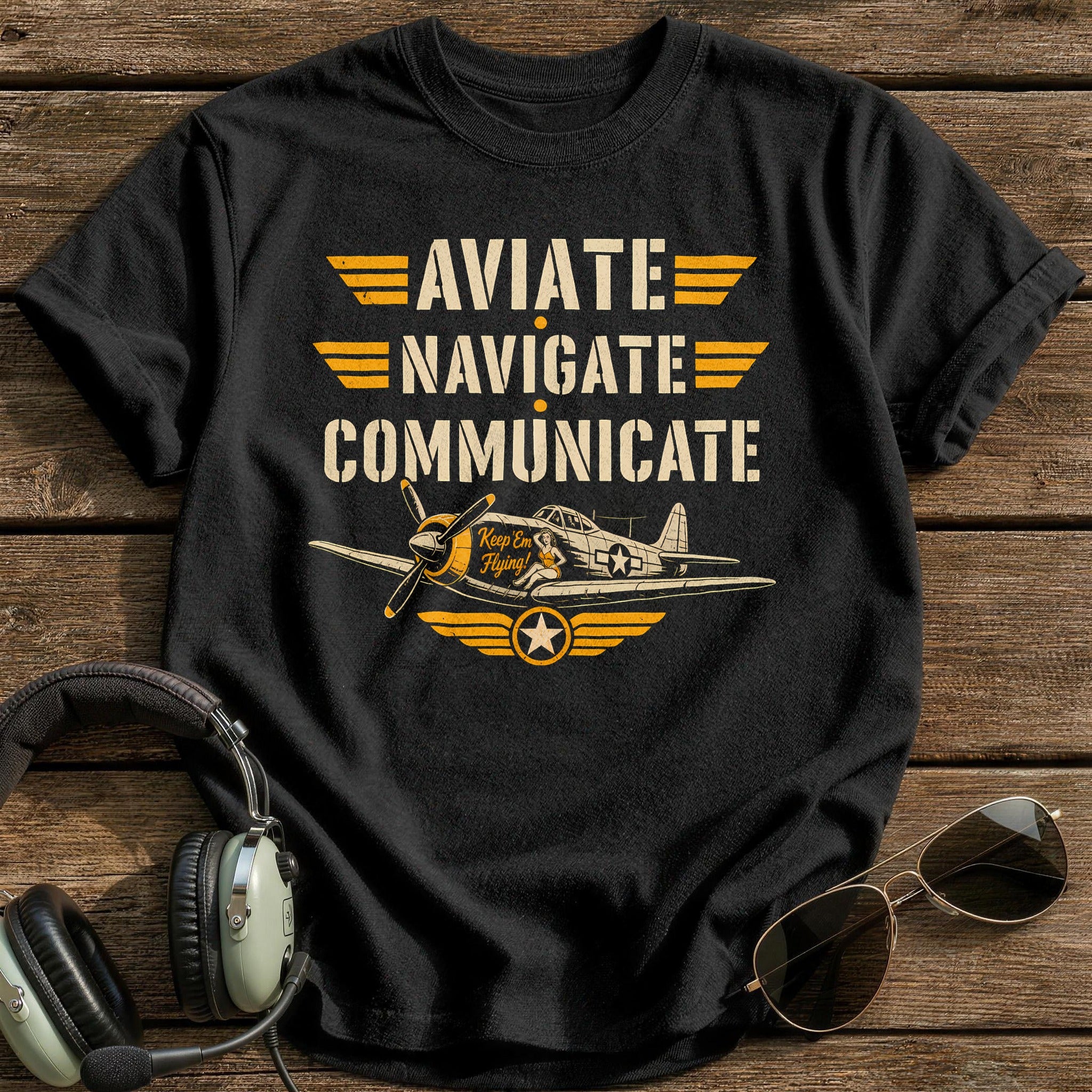 Aviate Navigate Communicate - Black