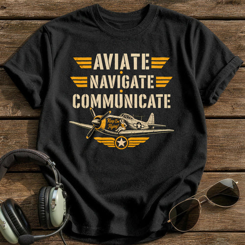 Aviate Navigate Communicate - Black