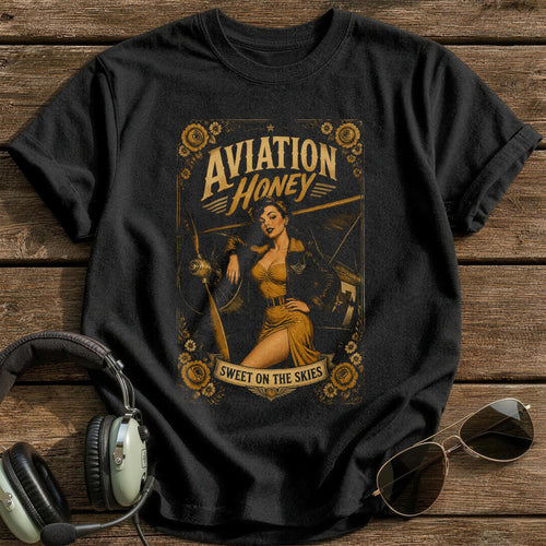 Aviation Honey T-Shirt - Black