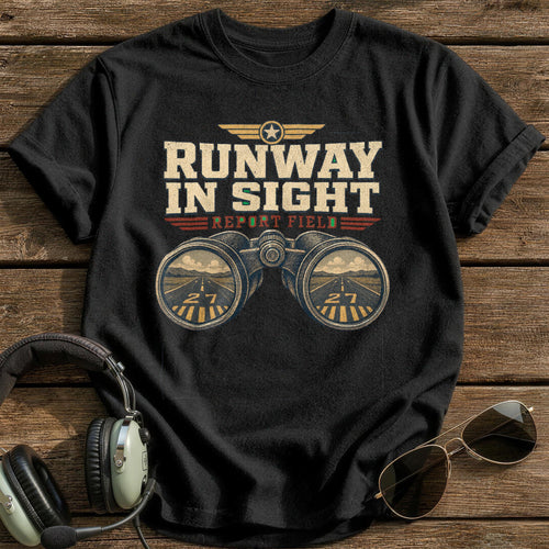 Binoculars On Final T-Shirt - Black