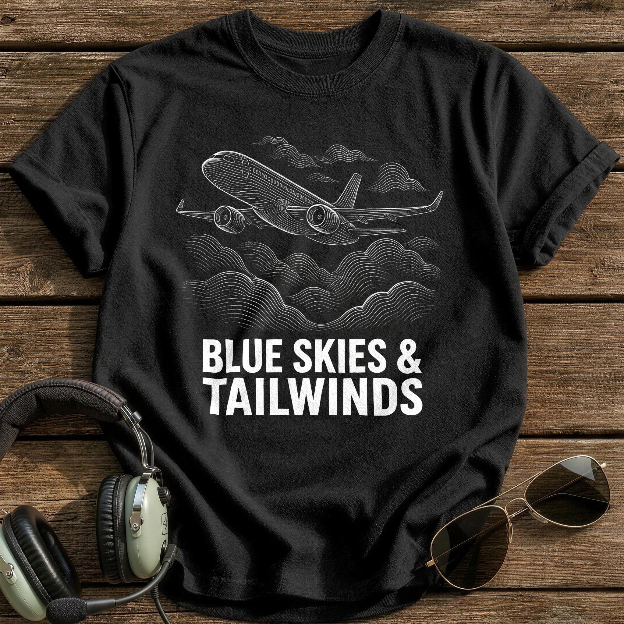 Blue Skies 45 T-Shirt - Black
