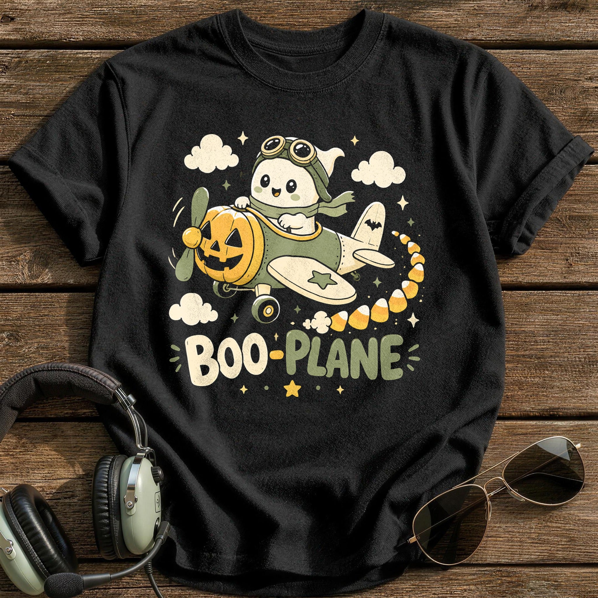 Boo Plane 09 T-Shirt - Black