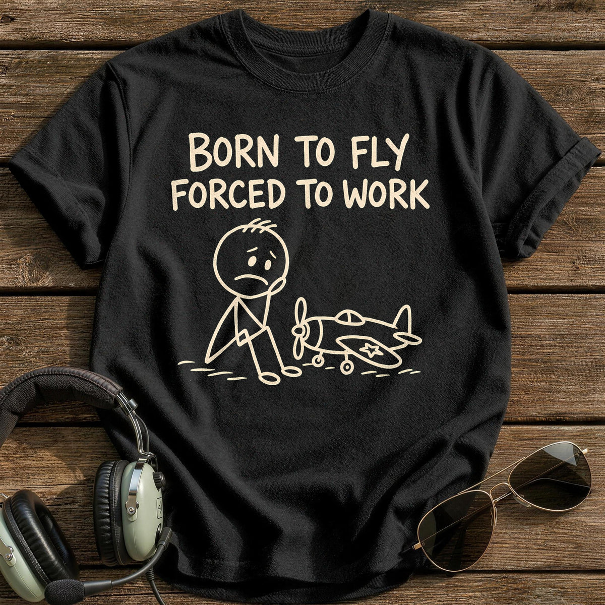 Born To Fly 33 T-Shirt - Black