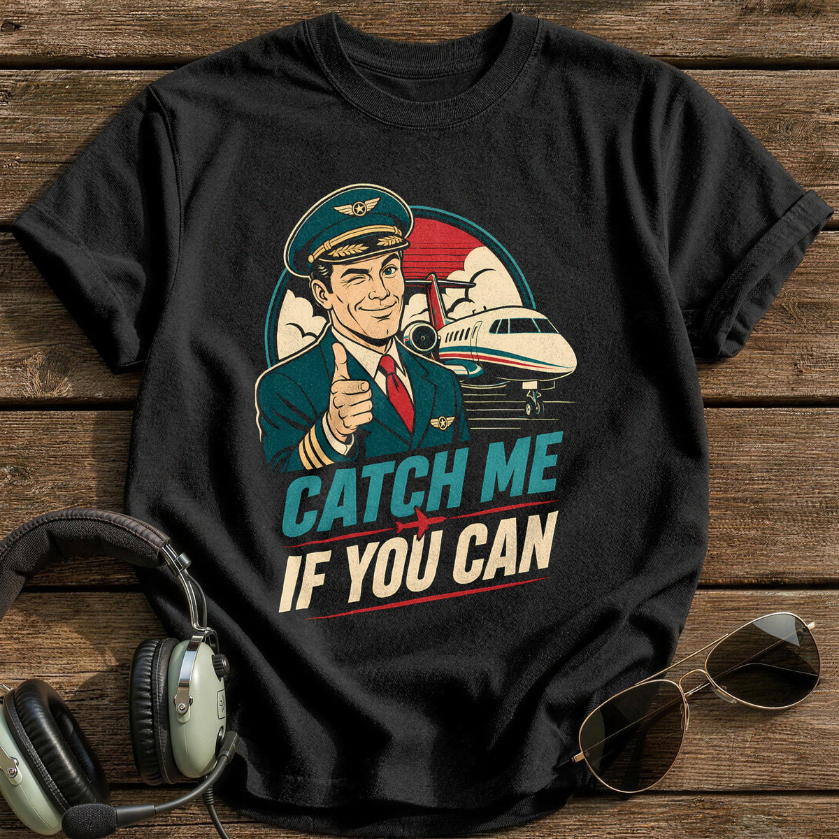 Catch Me If You Can T-Shirt - Black