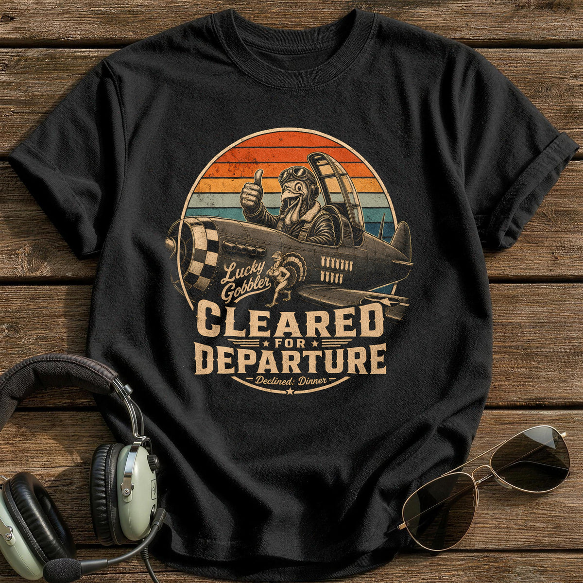 Cleared For Departure Declined Dinner 1 T-Shirt - Black