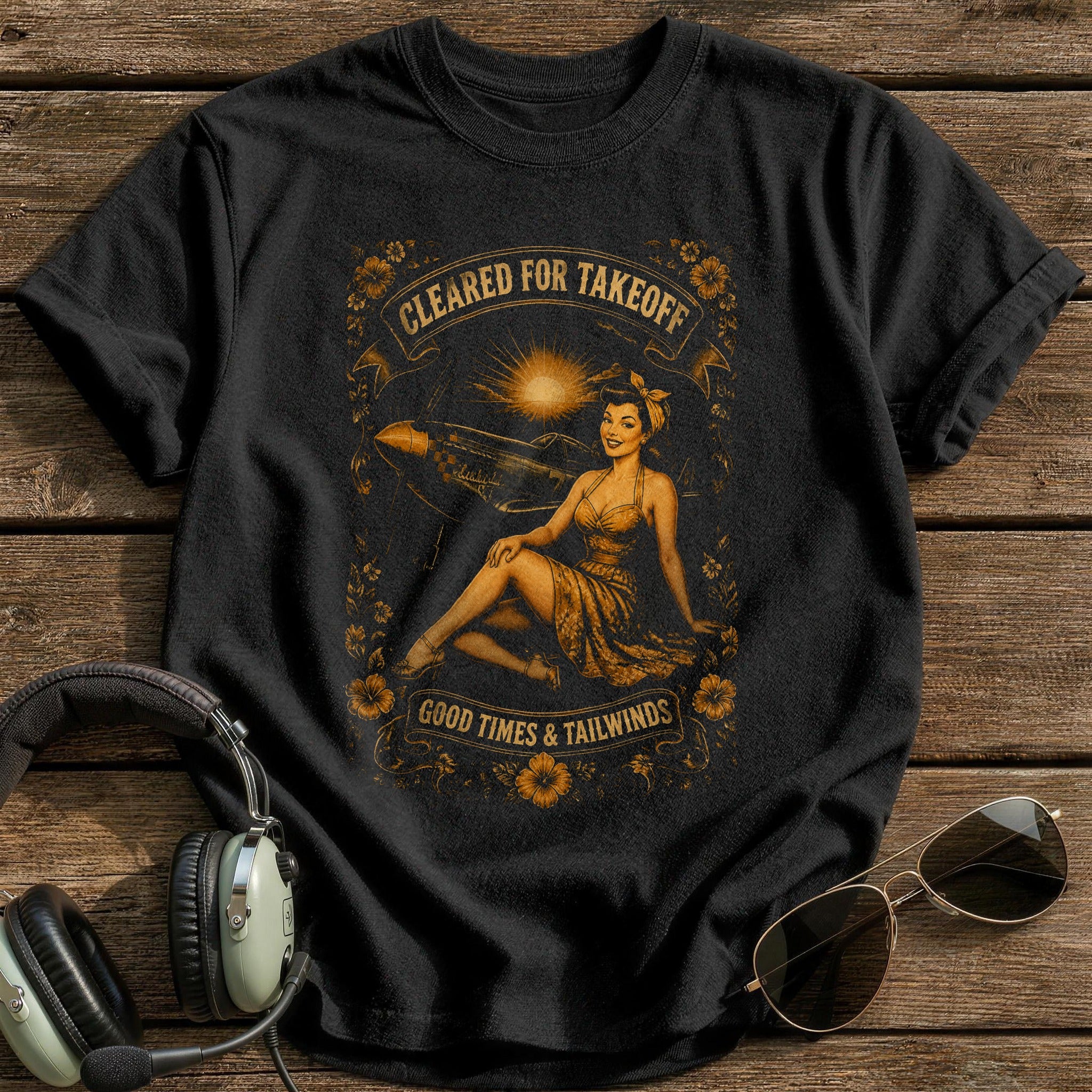 Cleared For Takeoff T-Shirt - Black