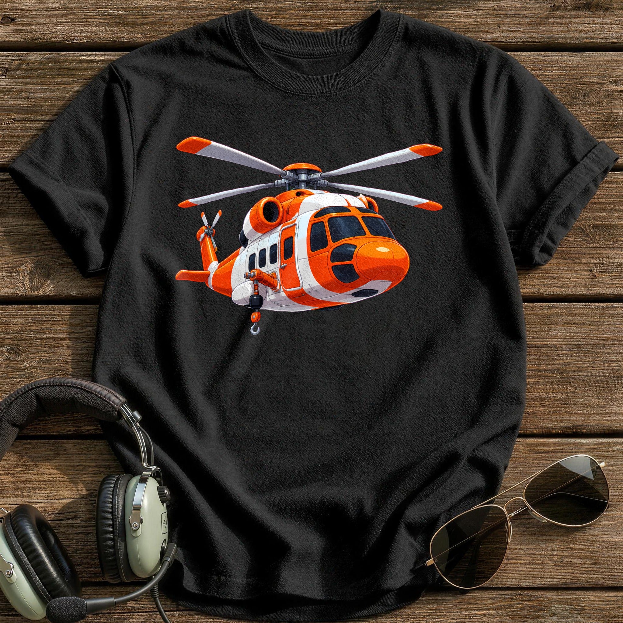 Coastguardheli 45 T-Shirt - Black