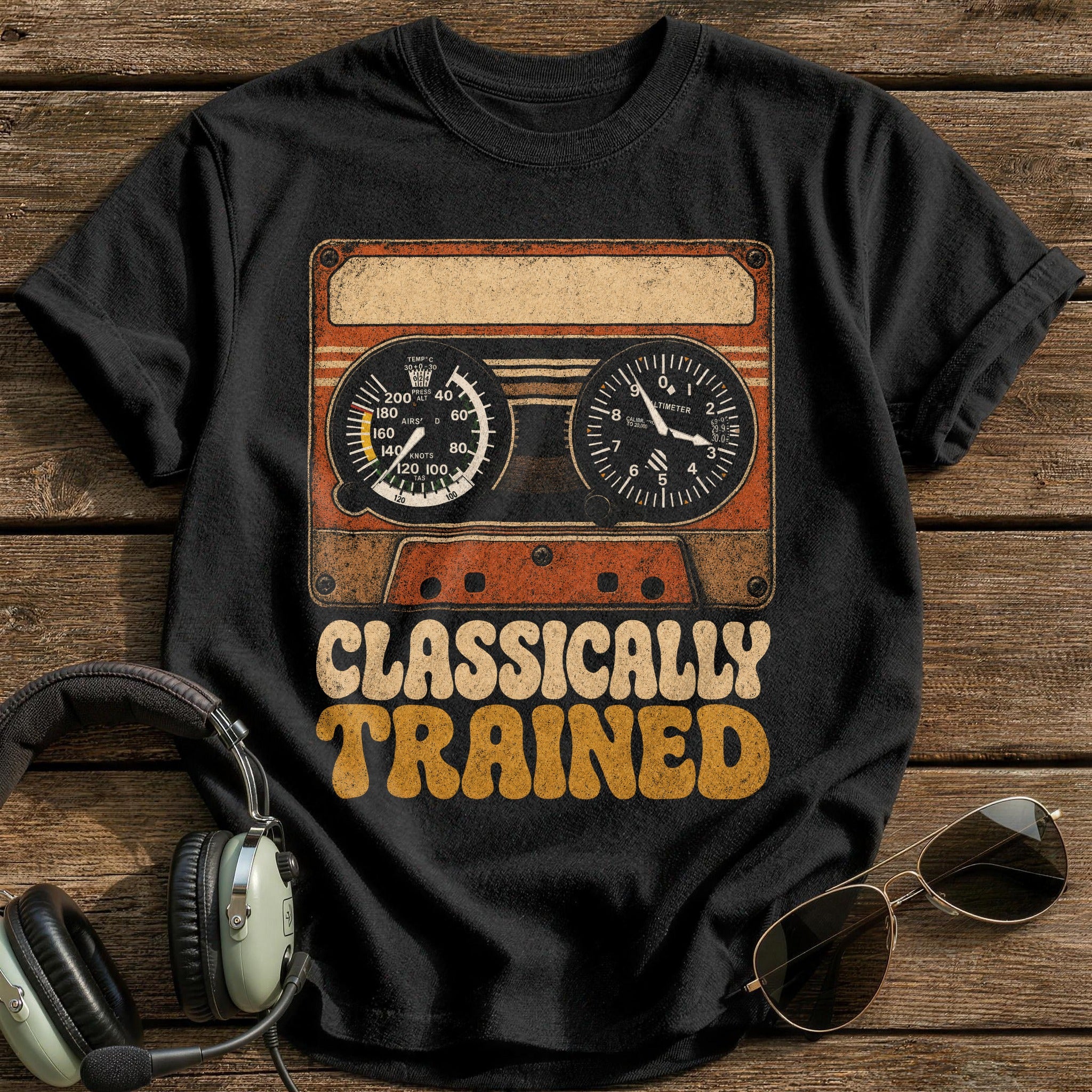 Cockpit Vintage T-Shirt - Black