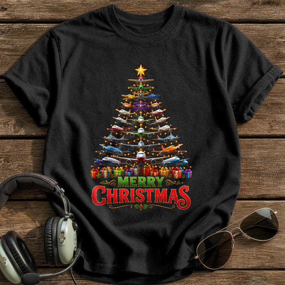 Colourful Plane Tree 74 Kids T-Shirt - Black