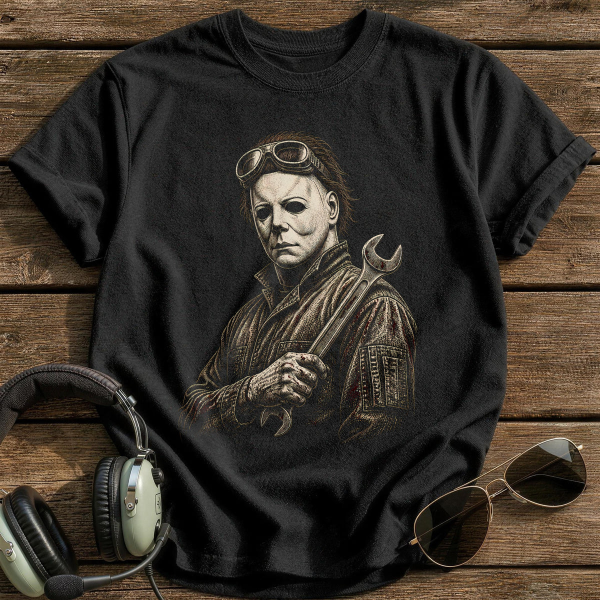 Coverall Etched 26 T-Shirt - Black
