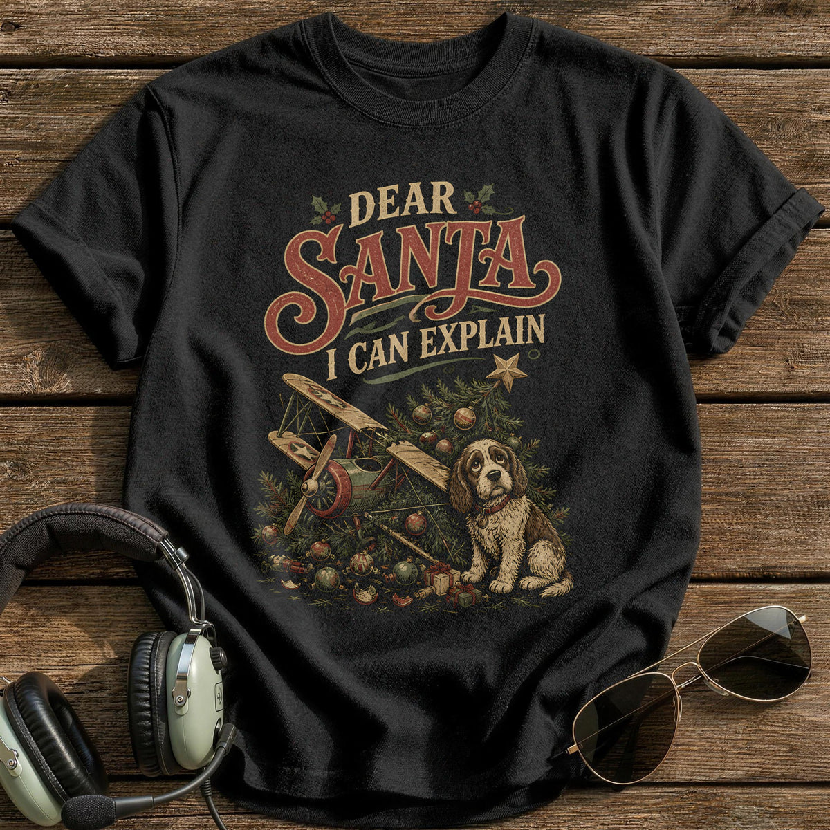 Dear Santa I Can Explain 78 T-Shirt - Black