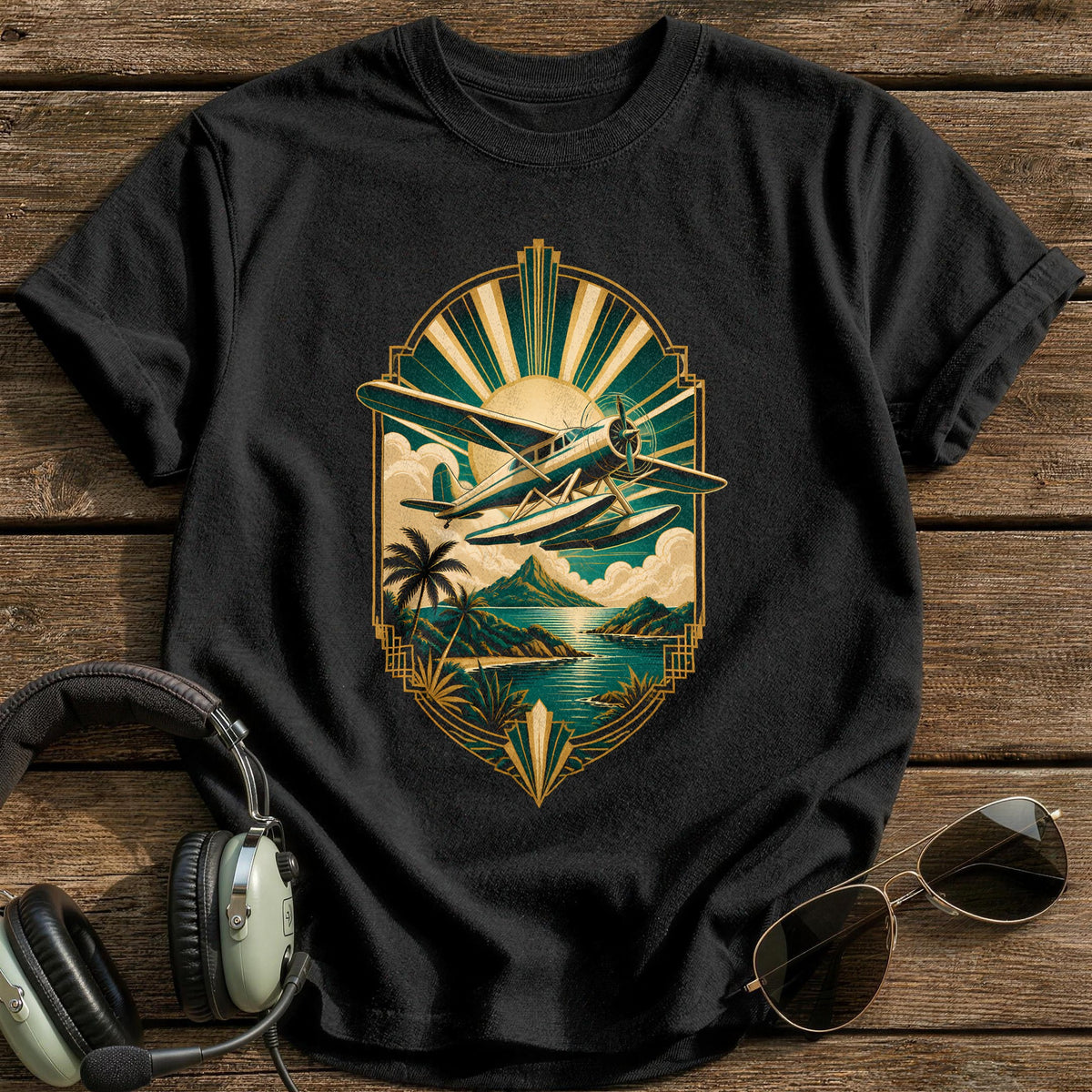 Deco Seaplane 50 T-Shirt - Black
