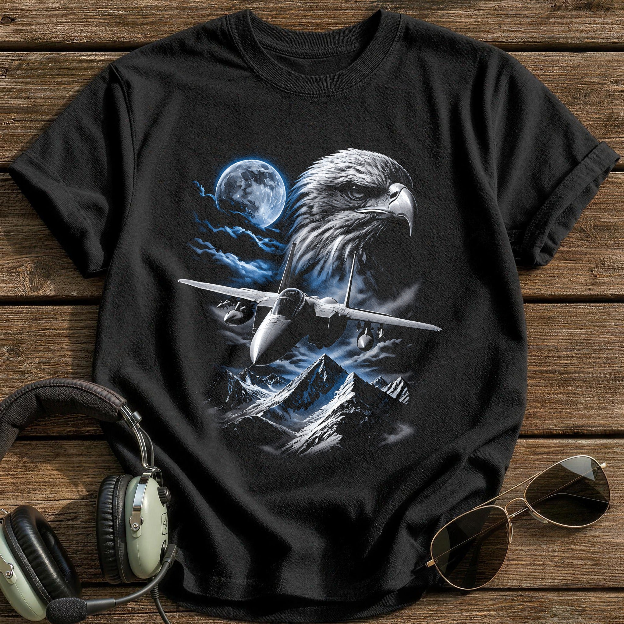 Eagle Jet Mountains T-Shirt - Black