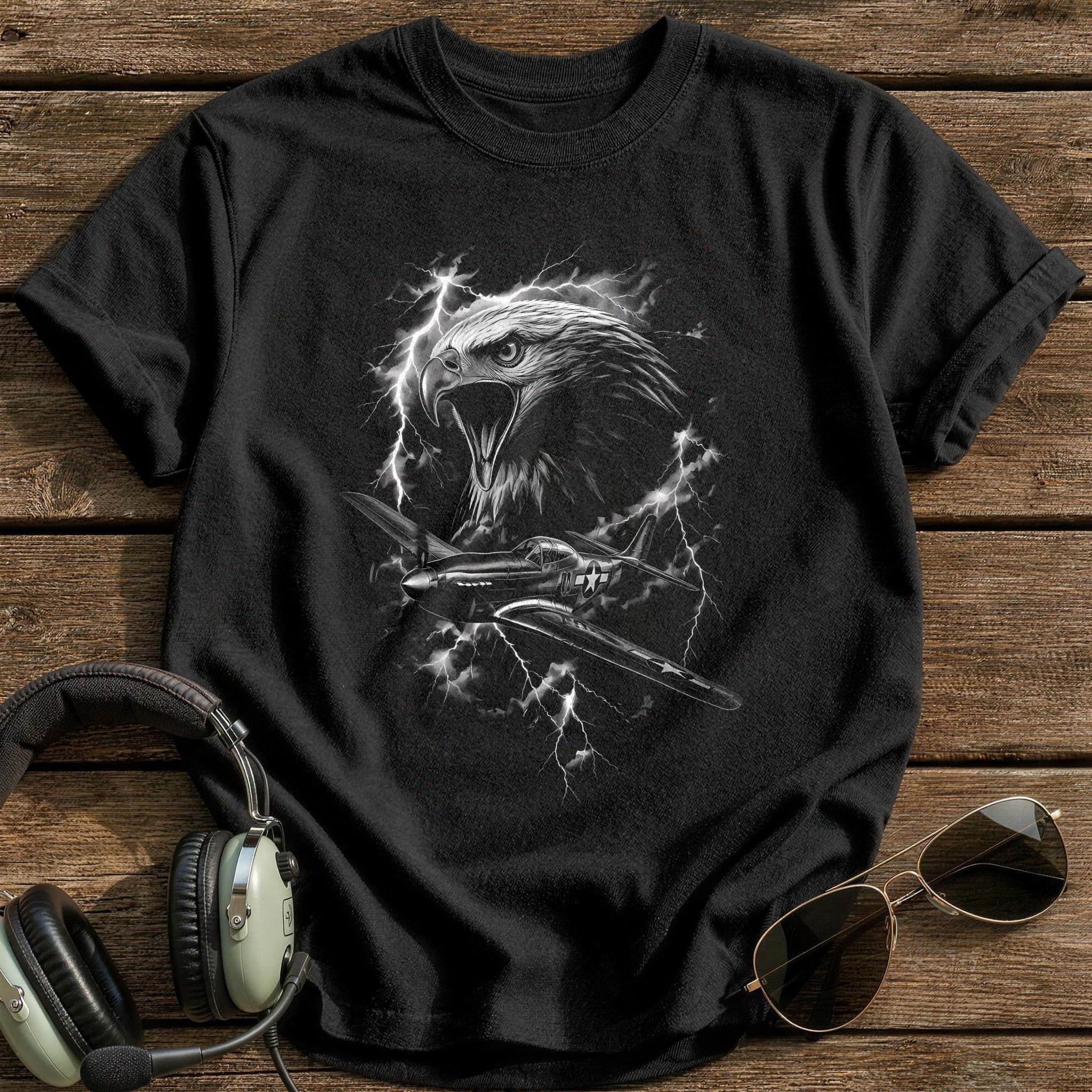 Eagle Warbird Lightning T-Shirt - Black