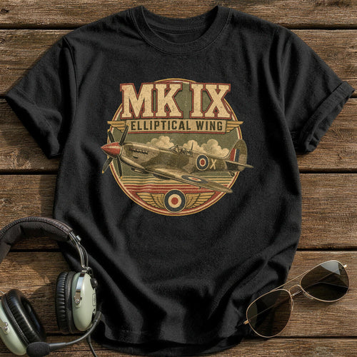 Elliptical Wing T-Shirt - Black