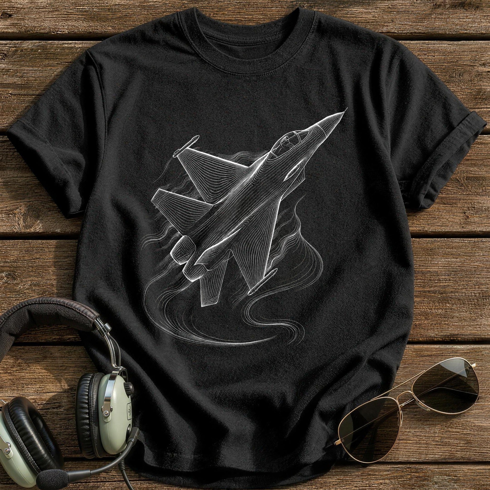 Fighter Jet 75 T-Shirt - Black