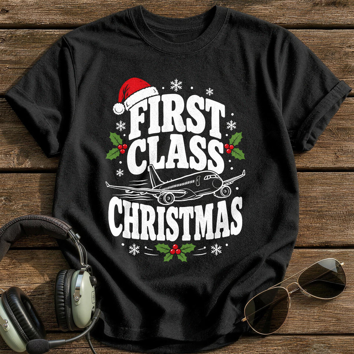 First Class Christmas 30 T-Shirt - Black