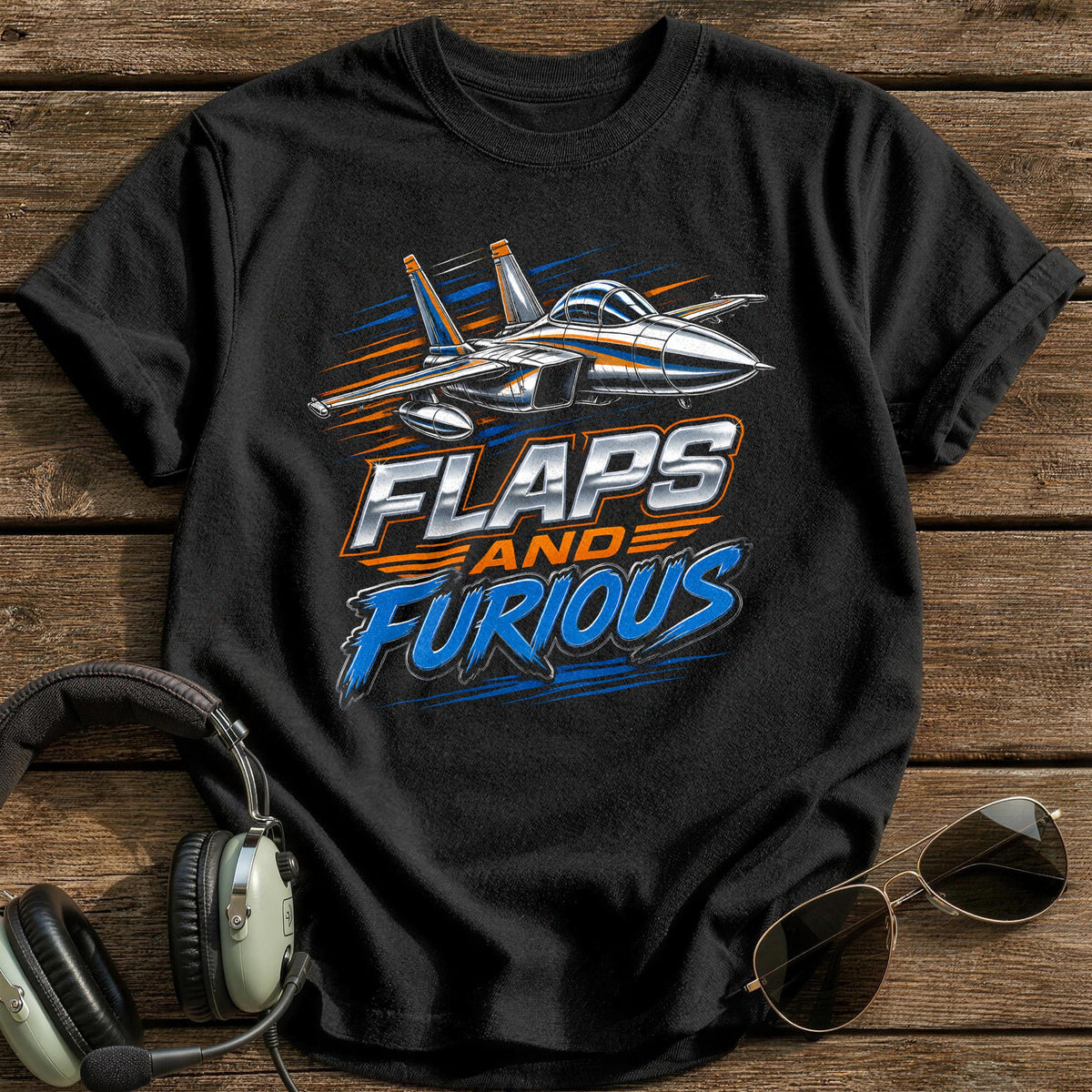 Flaps & Furious T-Shirt - Black