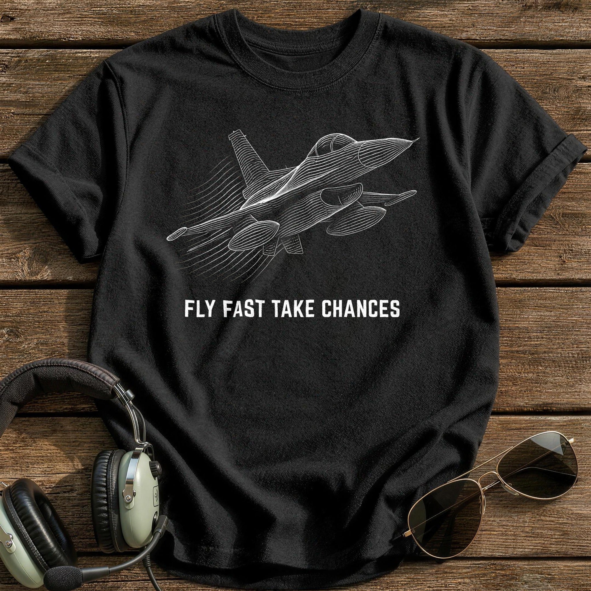 Fly Fast Chances 36 T-Shirt - Black