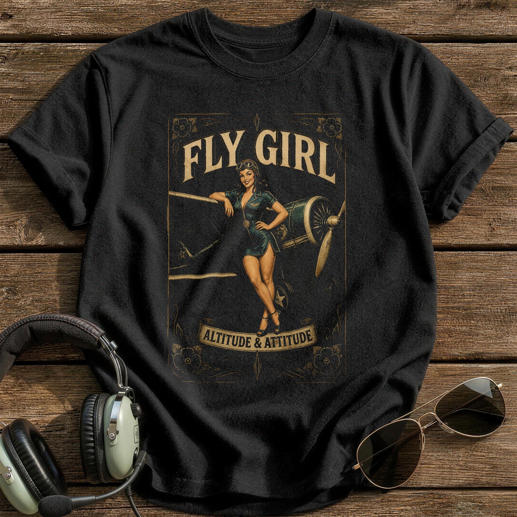 Fly Girl T-Shirt - Black